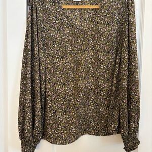 CAbi Multicolor Floral Blouse